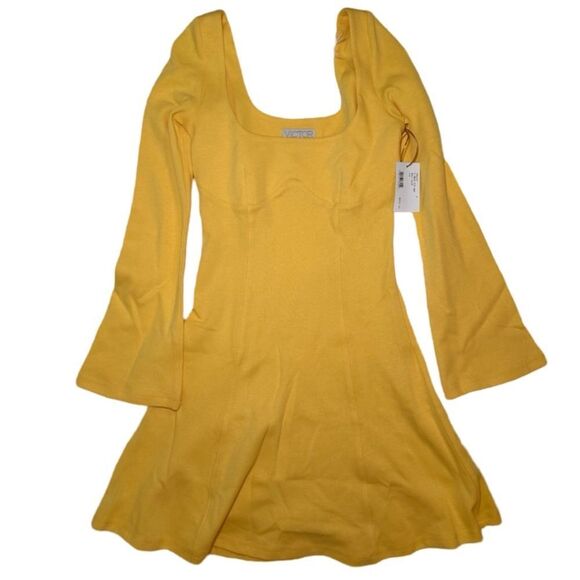 Victor Glemaud Dresses & Skirts - NWT Victor Glemaud Flared Cotton-Blend Mini Dress